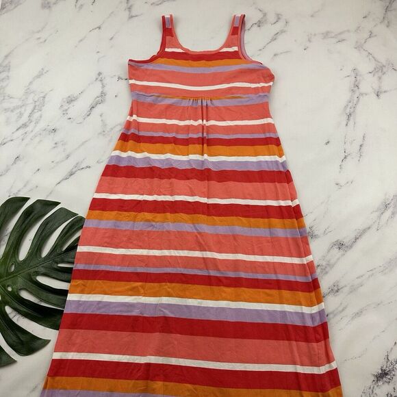 Columbia Dresses & Skirts - Columbia Womens Omni Wick Maxi Dress Size XL Pink Purple Stripe Shelf Bra
